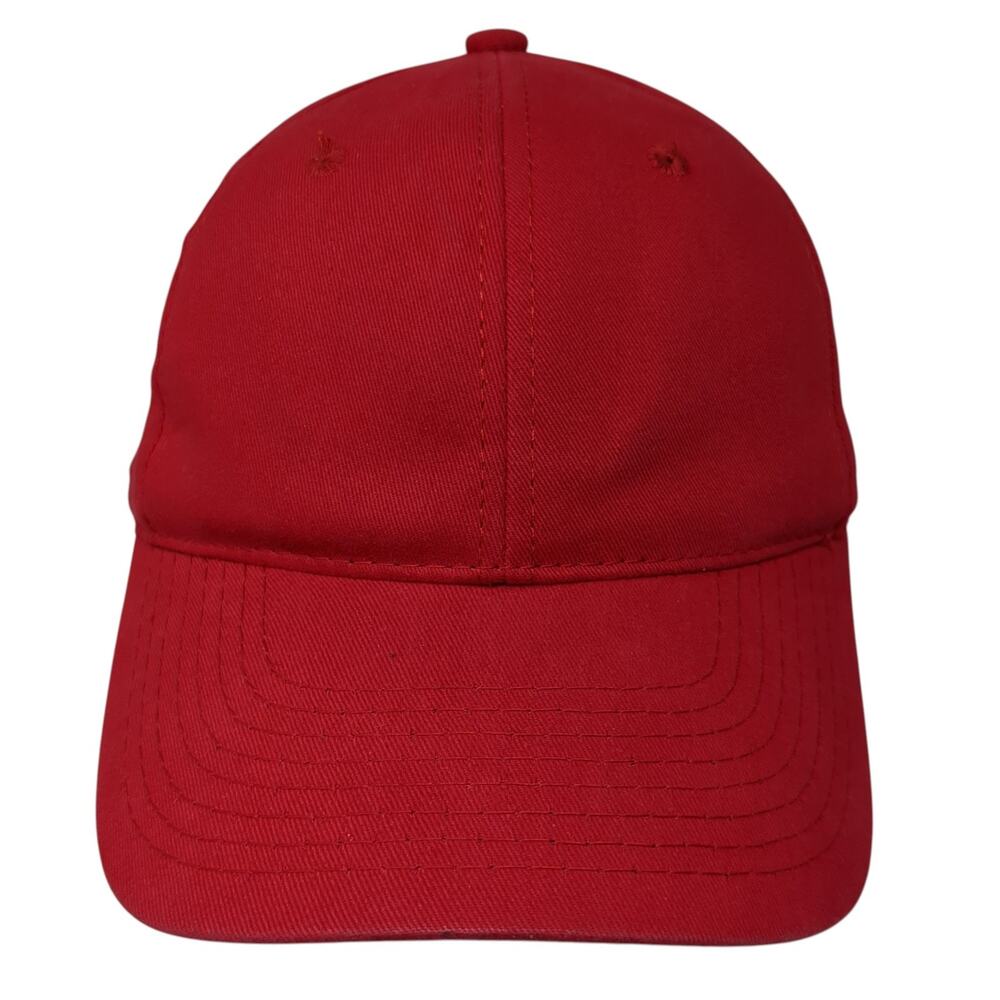 Outdoor Cap Strapback Hat Solid Red One Size Adju… - image 1